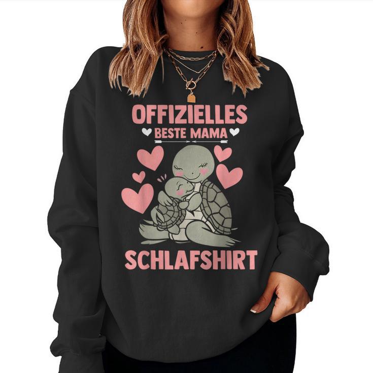 Offizielles Beste Mama Schlaf Schildkröte Muttertag Mom Sweatshirt Frauen