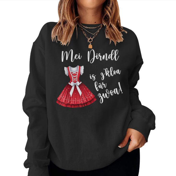 Oktoberfest Mei Dirndl Is Z Kloa For Zwoa Pregnant Women Sweatshirt Frauen