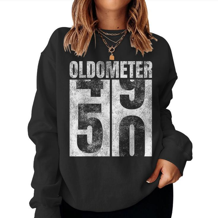 Oldometer 49-50 Yrs Old Man Woman Bday Graphic 50Th Birthday Women Sweatshirt