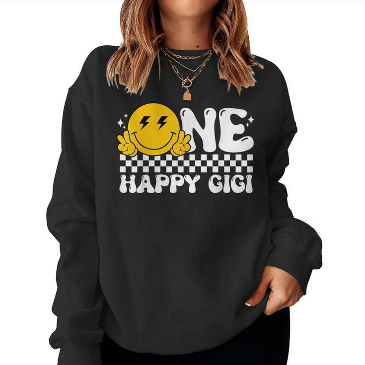 One Happy Dude Gigi Groovy 1St Birthday Family Matching Women Sweatshirt