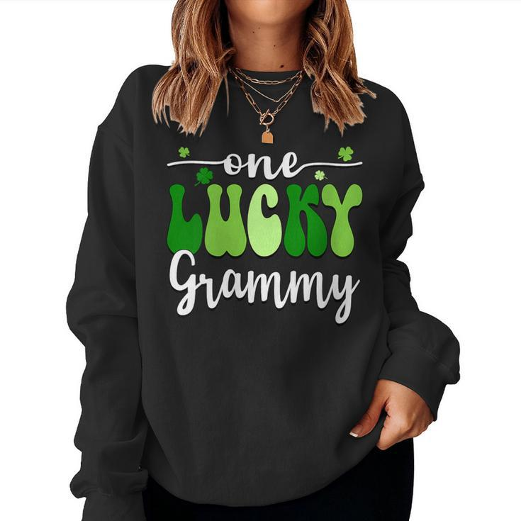 One Lucky Grammy Groovy Retro Grammy St Patrick's Day Women Sweatshirt