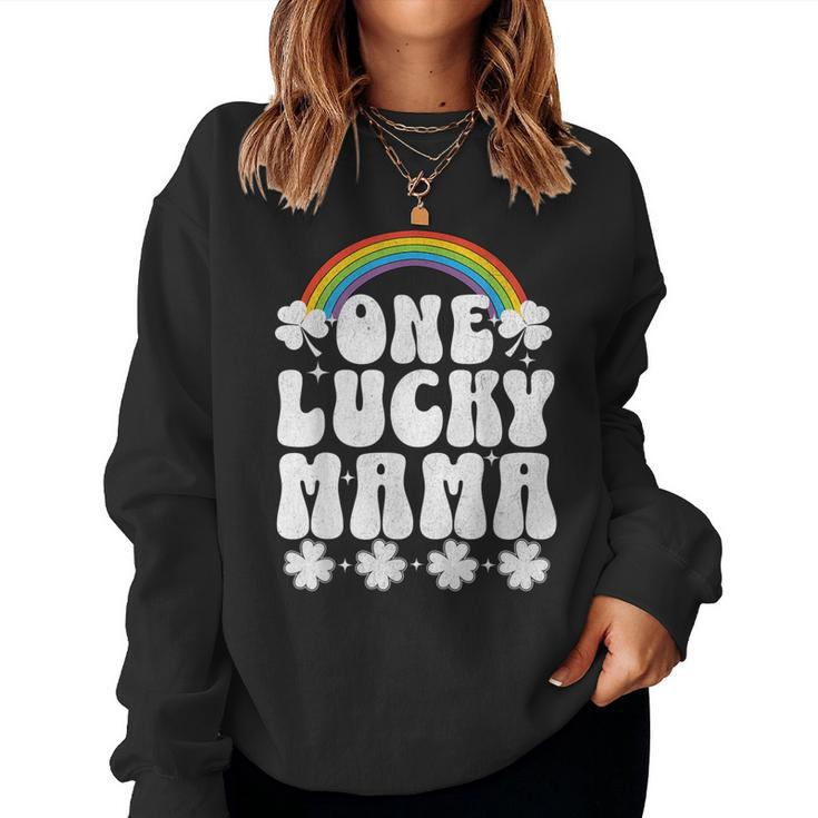 One Lucky Mama St Patrick's Day Lucky Mom Mother Women Sweatshirt