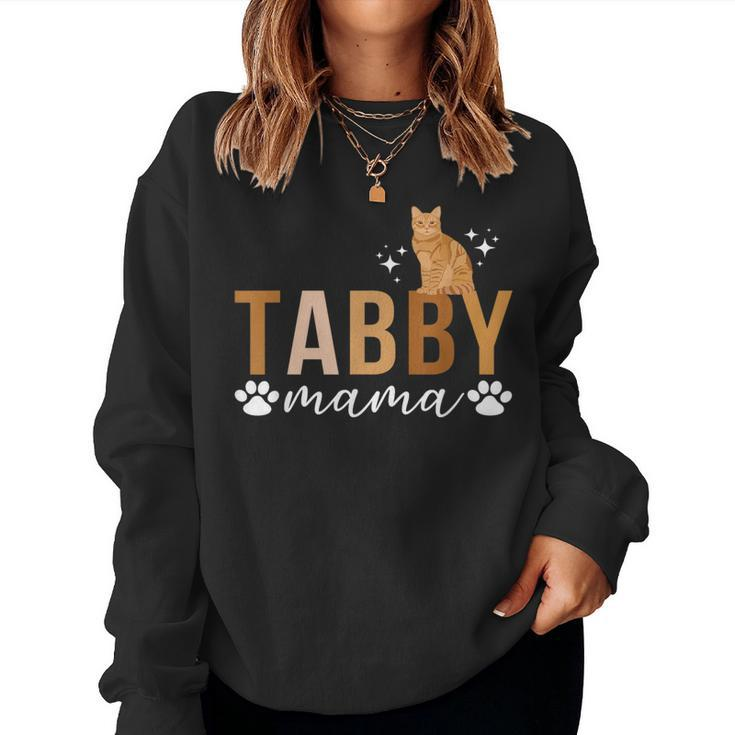 Orange Tabby Cat Mama Boho Orange Tabby Cat Owner Women Sweatshirt