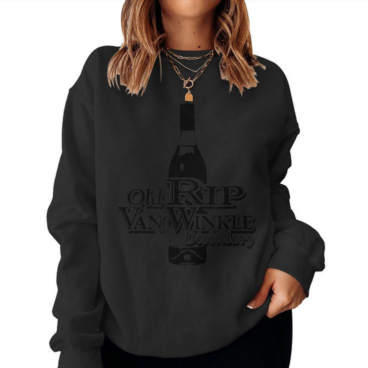 Pappy Bourbon Whiskey Rip Van Winkle Distillery Women Sweatshirt