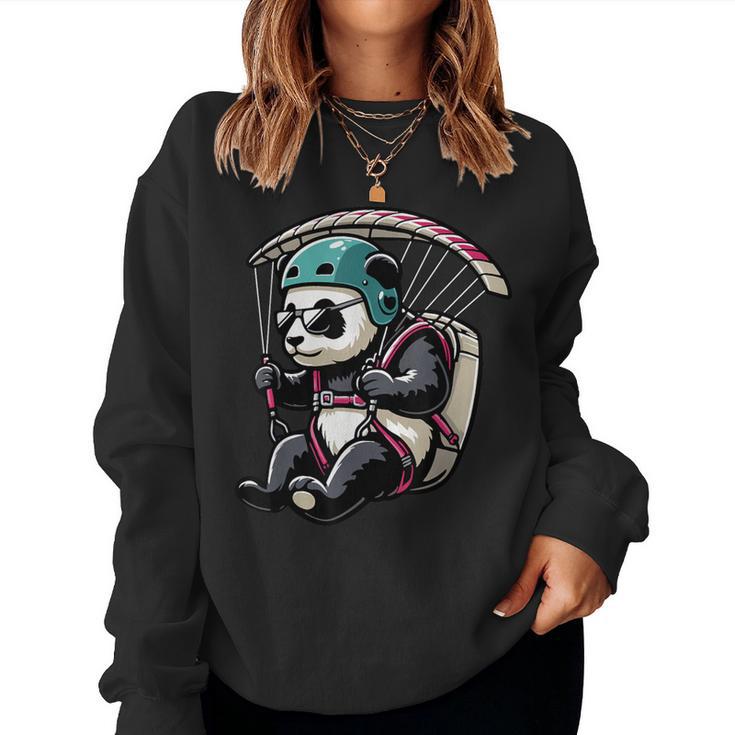 Paragleiten Panda Gleitschirm Sweatshirt Frauen