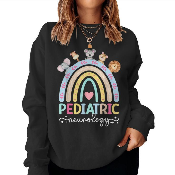 Pediatric Neurology Rainbow Peds Neurology Pediatric Neuro Women Sweatshirt