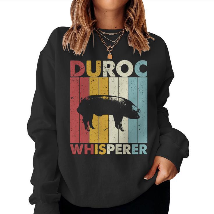 Pig Dad Mama Whisperer Farmer Breederintage Duroc Sweatshirt Frauen