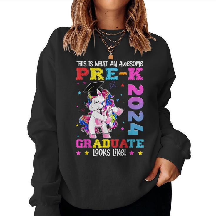 Pre-K Grad 2024 Unicorn Girls Preschool Graduation 2024 Women Sweatshirt