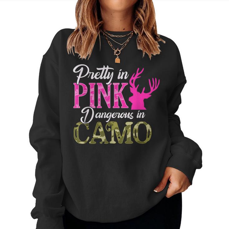 women's PINK CAMO HOODIE pretty in pink dangerous in camo