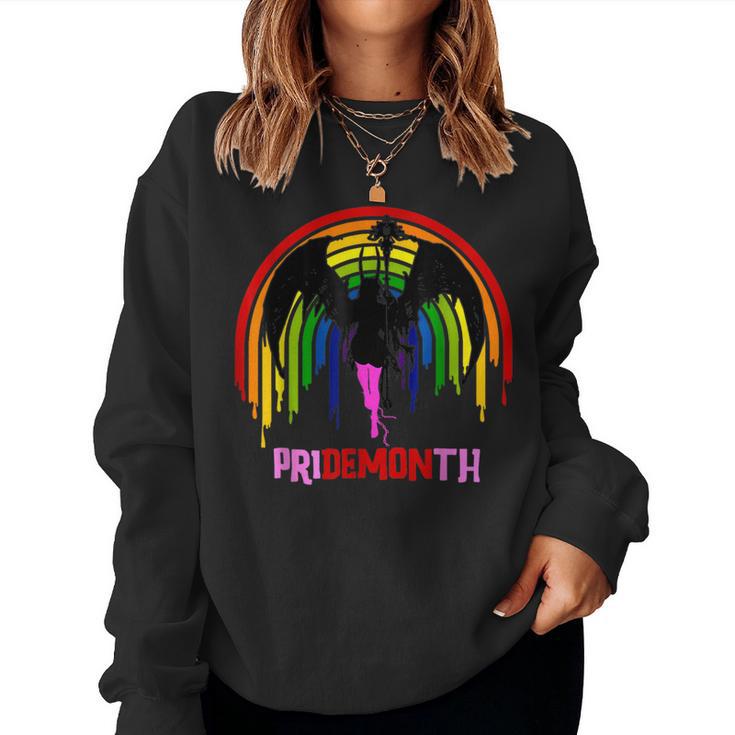 Pride Month Demon Pridemonth Demon Rainbow Cool Lgbt Women Sweatshirt