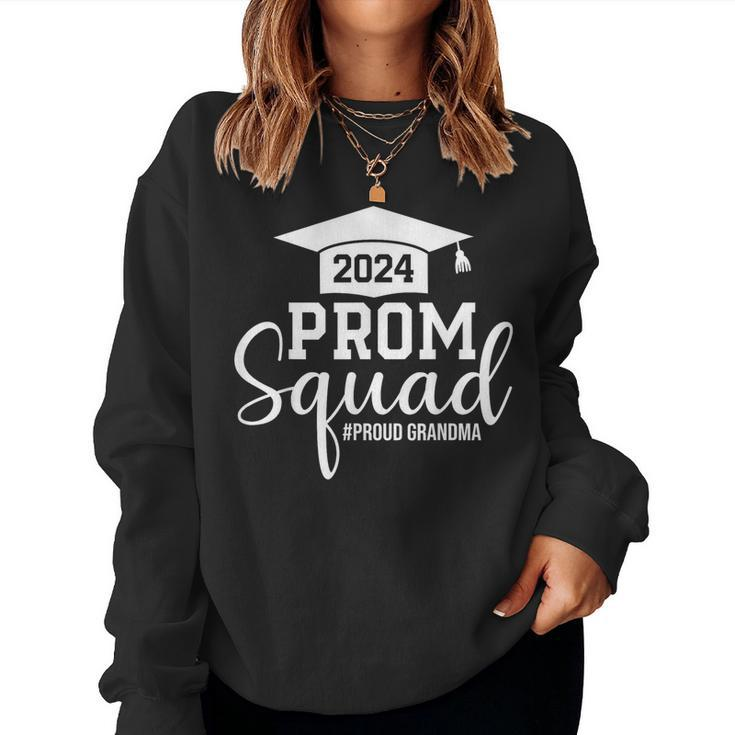 Prom Squad 2024 Graduation Prom Class Of 2024 Proud Grandma Women Sweatshirt
