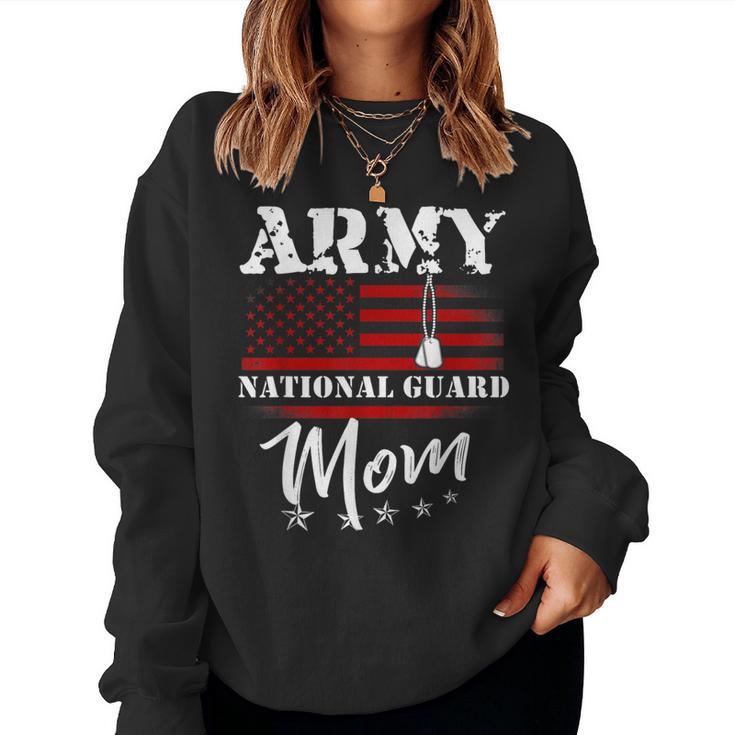 Proud Army National Guard Mom Us Flag Us Military Women Women Sweatshirt