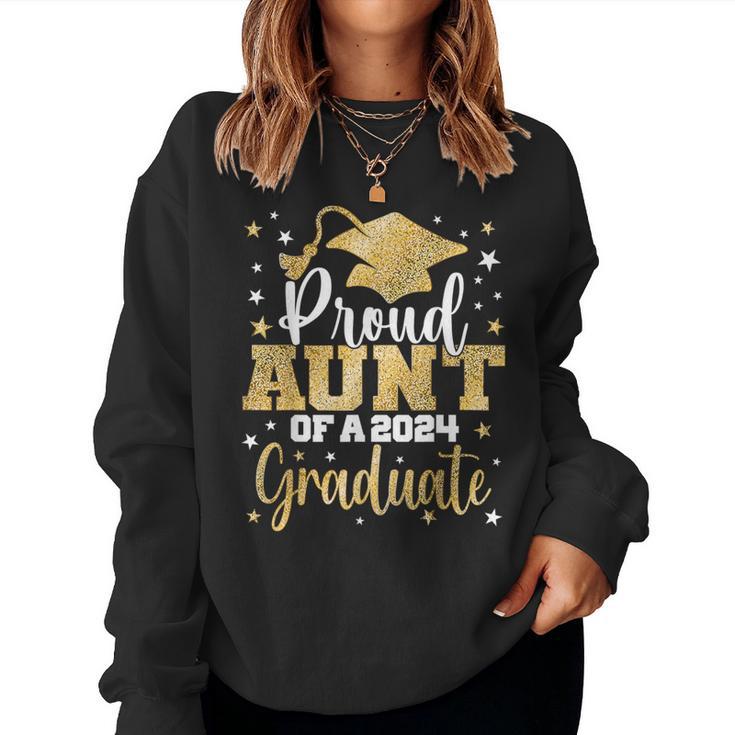 Proud Aunt Of A 2024 Graduate Class Senior Graduation Women Sweatshirt