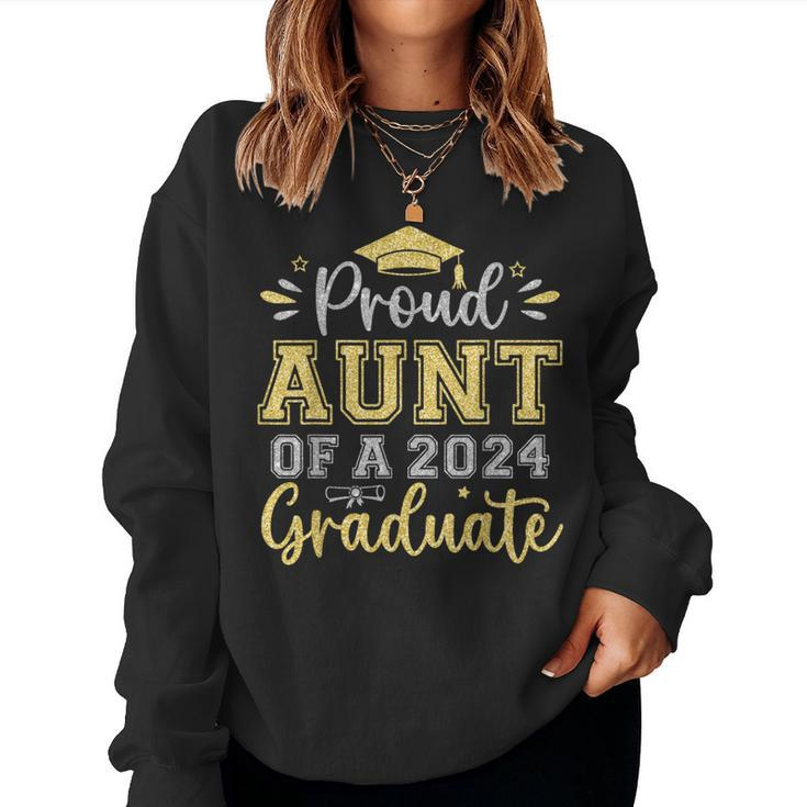 Proud Aunt Of A 2024 Graduate Senior Graduation Women Women Sweatshirt