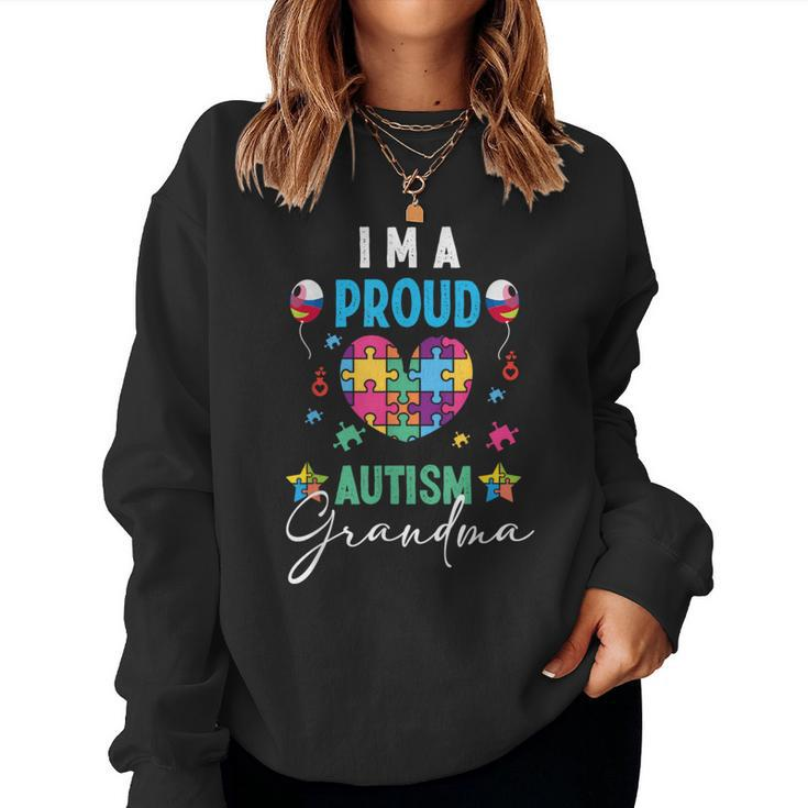 I Am A Proud Autism Grandma Girls Autism Awareness Women Sweatshirt