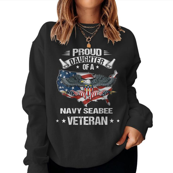 Proud Daughter Of A Navy Seabee Veteran Women Sweatshirt
