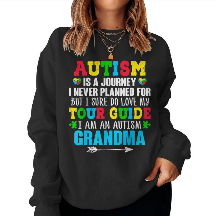 Proud Grandma Autism Awareness Month Grandson Granddaughter Women Sweatshirt
