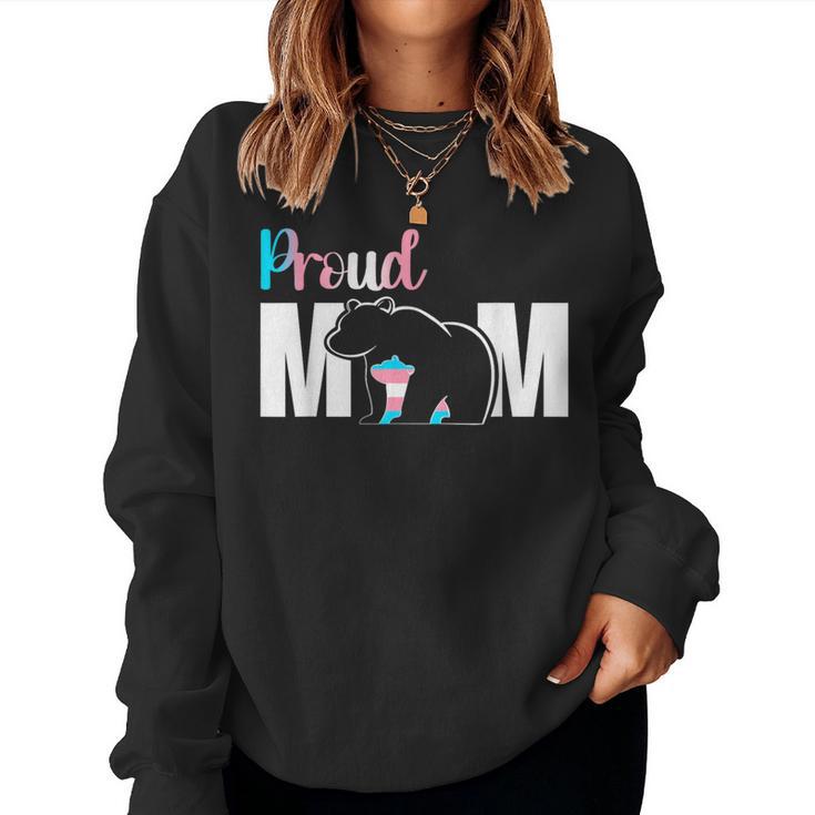 Proud Mom Mother's Day Transgender Lgbt Mama Bear Hug Love Women Sweatshirt