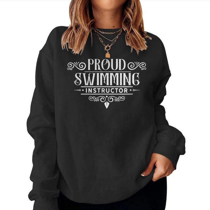 Proud Swimming Instructor Teacher Swim Swimmer Coach Women Sweatshirt