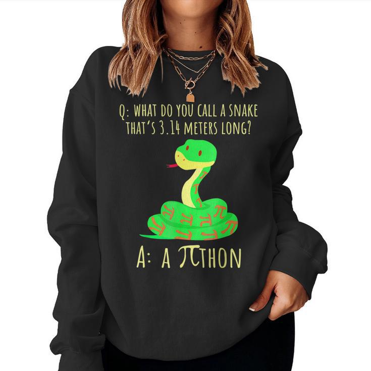 Python Pithon Pi Symbol Math Teacher Pi Day Women Sweatshirt