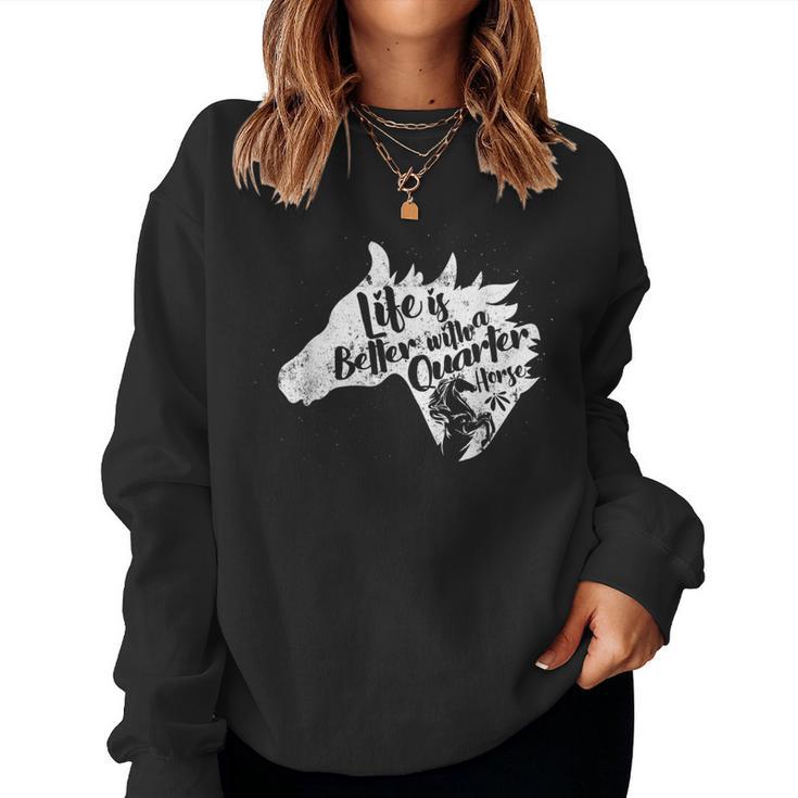 Quarter Horse Barrell Racing Women Sweatshirt