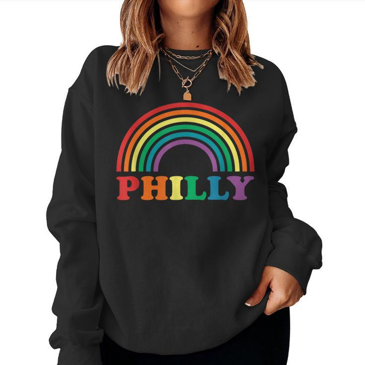 Rainbow Pride Gay Lgbt Parade Philly Philadelphia Women Sweatshirt
