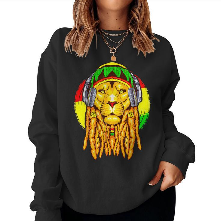 Rastafarian Lion Leo Horoscope Zodiac Sign Rasta Women Women Sweatshirt