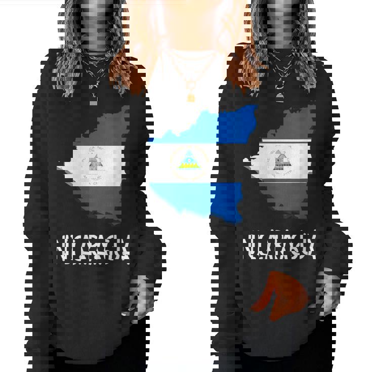 Recuerdo Nicaragua República De Nicaragua Cuello Sudadera Mujer