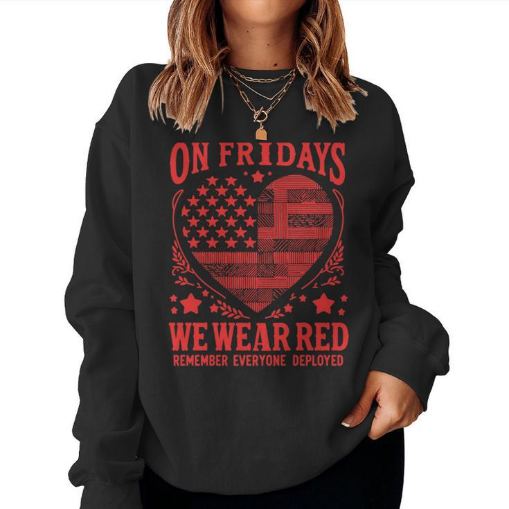 Red Friday Military Remember Everyone Deployed Men Women Sweatshirt