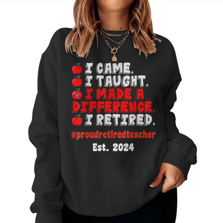 Retired Teacher Class Of 2024 Retirement School Women Sweatshirt