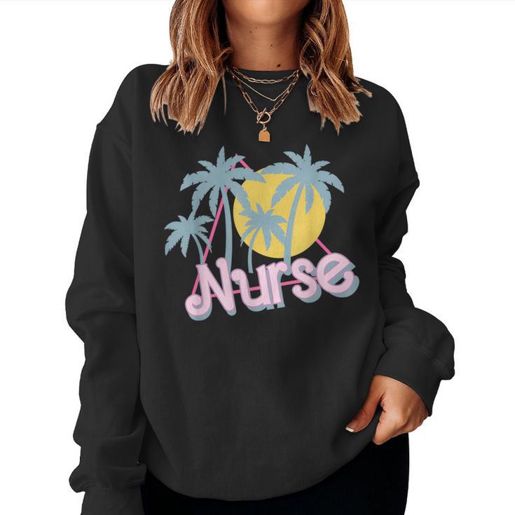 Retro 80S 90S Nurse Life Nursing School Camping Trendy Women Sweatshirt