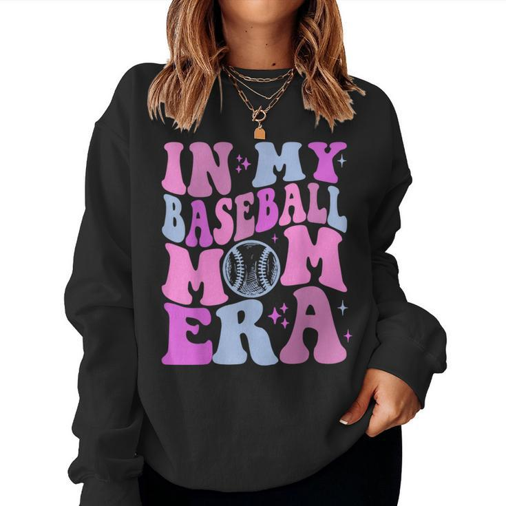 Retro In My Baseball Mom Era Game Day Baseball Lover Women Sweatshirt