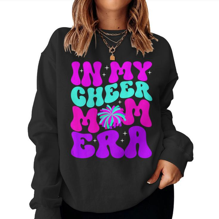 Retro Groovy In My Cheer Mom Era On Back Women Sweatshirt