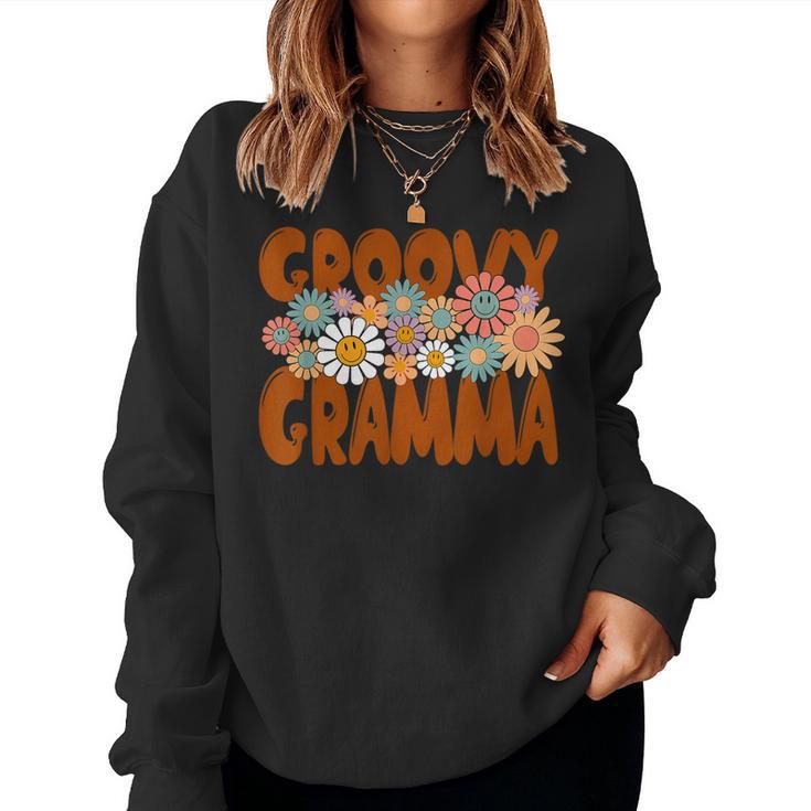 Retro Groovy Gramma Matching Family Mother's Day Party Women Sweatshirt