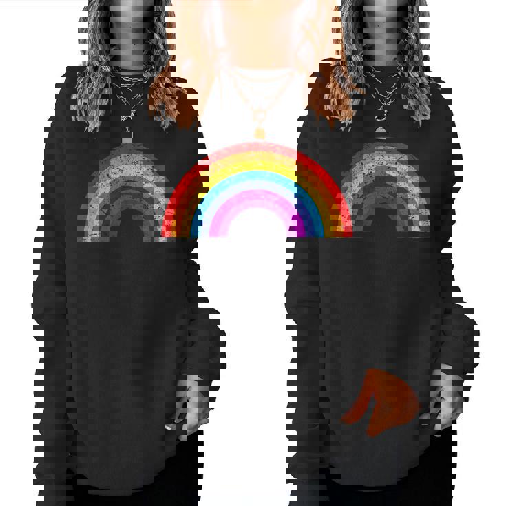 Rétro Lgbtq Arc-En-Ciel Hommes S Women Sweatshirt