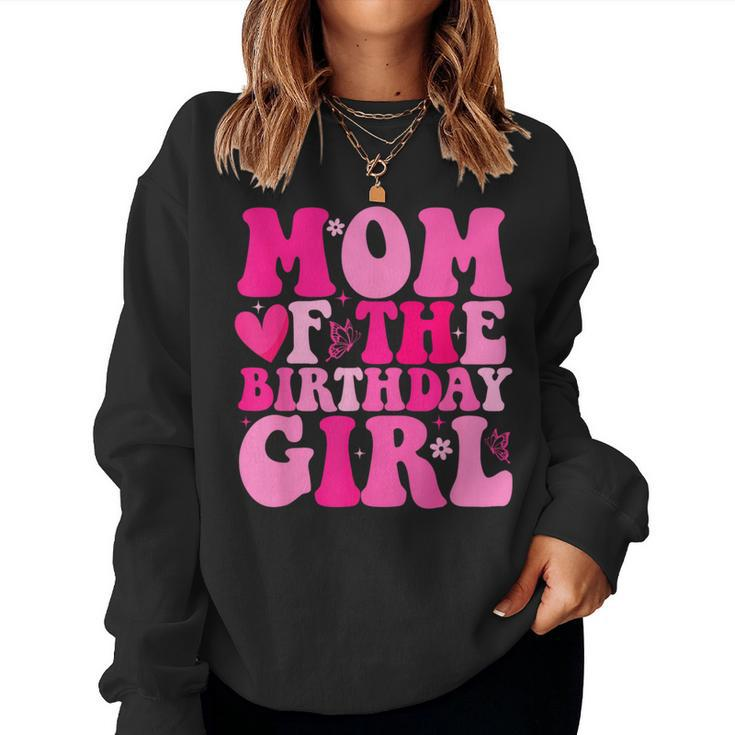 Retro Mom Of The Birthday Family Matching Girls Mama Women Sweatshirt