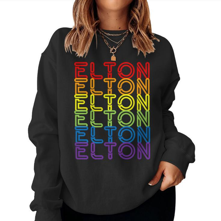 Retro Style Elton Rainbow Women Sweatshirt