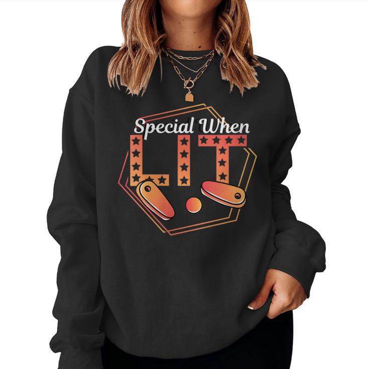 Retro Vintage Arcade Love To Play Pinball Women Sweatshirt