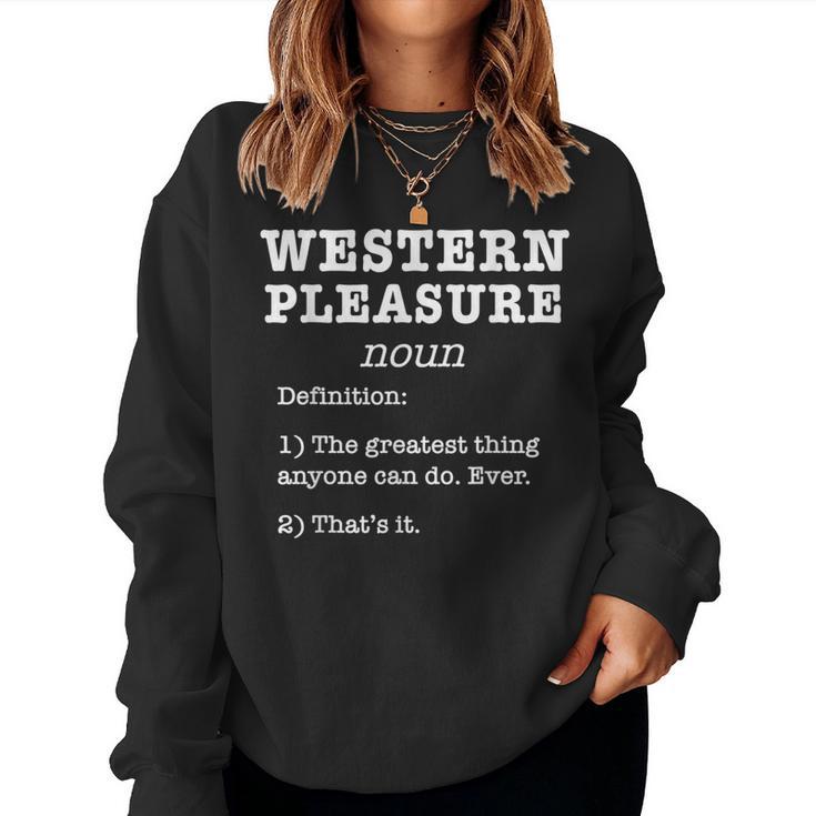 Retro Western Pleasure Fake Definition Horse Riders Women Sweatshirt