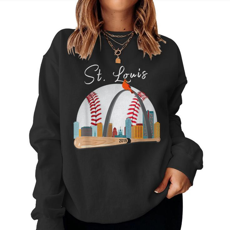 Saint Louis Red Cardinal New Skyline Ball Women Sweatshirt