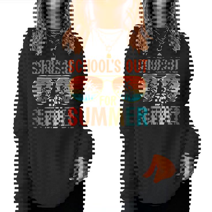 School Out For Summer Retro Last Day Of School Teacher Women Sweatshirt