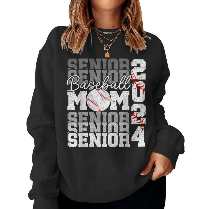 Senior Mom 2024 Baseball Class Of 2024 Graduation 2024 Women Sweatshirt