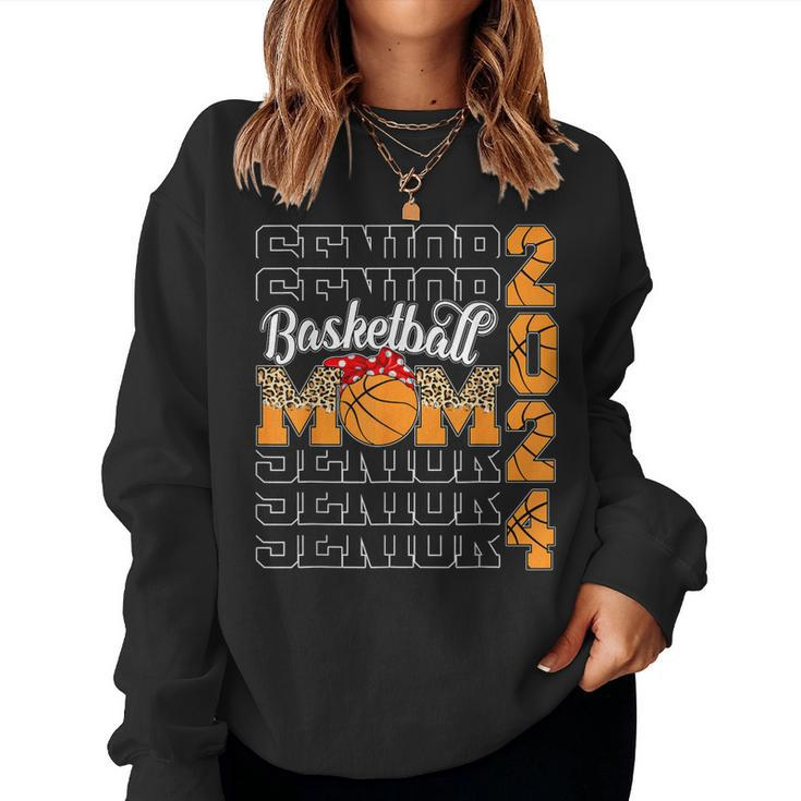Senior Mom 2024 Basketball Class Of 2024 Graduation Women Sweatshirt