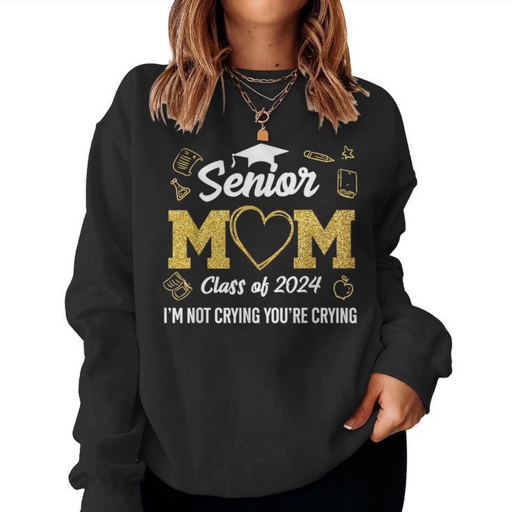 Senior Mom 2024 Class Graduation Proud Family Outfit Women Sweatshirt