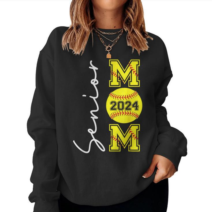 Senior Mom 2024 Softball Mommy Class Of 2024 Graduation 2024 Women Sweatshirt