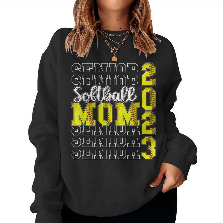 Senior Softball Mom 2023 Sport Lover Proud Mom Graduation Women Sweatshirt