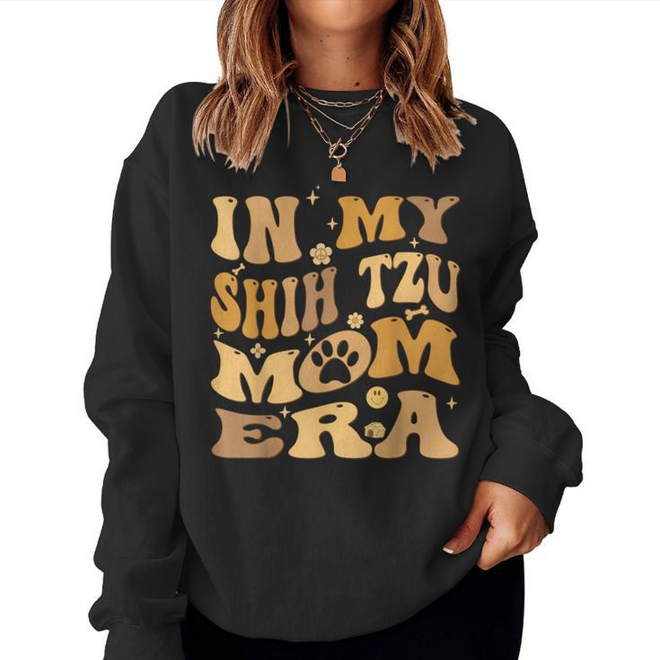 In My Shih Tzu Mom Era Groovy Women Sweatshirt