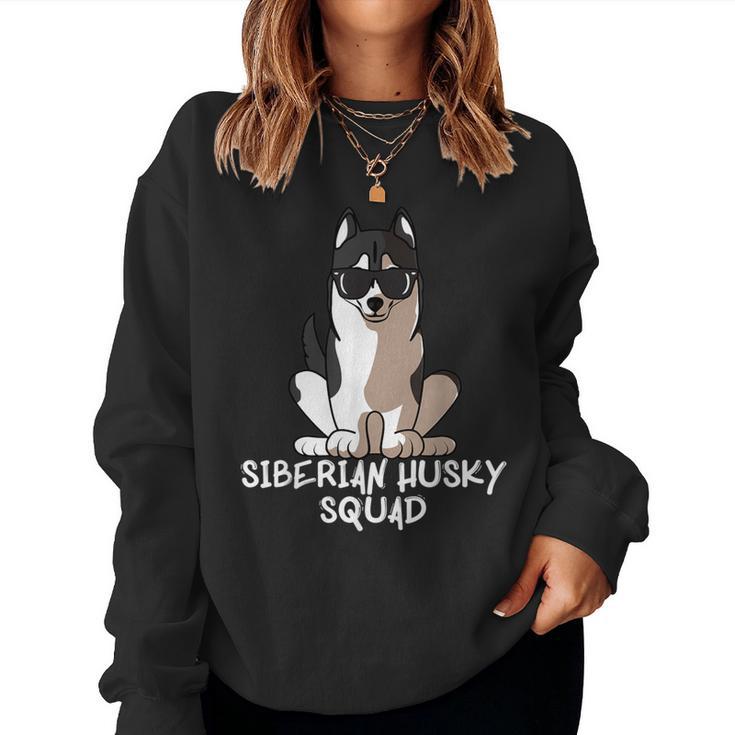 Siberian Husky Squad Lustiger Hund Mama Hund Papa Besitzer Sweatshirt Frauen