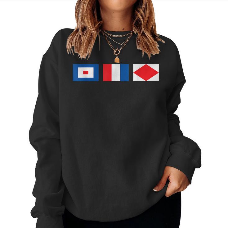 Signal Flag Sailing Whiskey Tango Foxtrot Women Sweatshirt