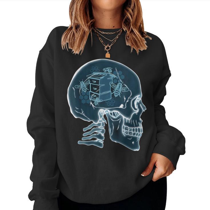 Skull Beekeeping Beekeeper Bee Hive Honey Apiarist Men Women Sweatshirt